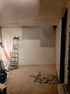Photo de galerie - Après escalier démonter réfection du placo sur mur et plafond 
