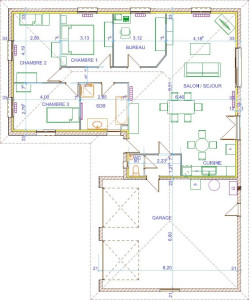 Photo de galerie - Vue en plan d'un pavillon 