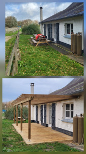 Photo de galerie - Exemple récent : terrasse + pergola bois de 24 m² avec un rendu avant/après très apprécié par le client.

Je propose :
– Étude de votre projet
– Fabrication et pose
– Possibilité de travailler avec vos matériaux