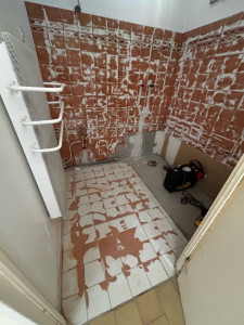 Photo de galerie - Rénovation complète salle de bain( en Travertin )