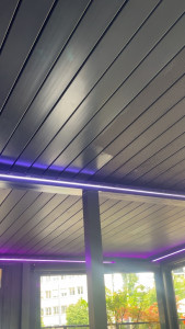 Photo de galerie - Nettoyage pour cette pergola de restaurant encrassé de suie