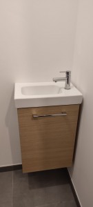 Photo de galerie - Installation d'un lave mains dans une maison neuve 