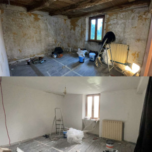 Photo de galerie - Rénovation d'une chambre complète plaque de plâtre faux plafond 