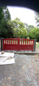 Photo de galerie - Création Poteaux métal, pose portail fourni par le client
Seuil portage habillé béton-ardoises