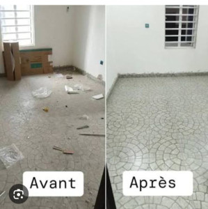 Photo de galerie - Décapage du sol 
