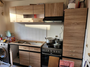 Photo de galerie - Montage meuble cuisine, fixé meuble haut, découpe plan de travail, pose de lavabo...