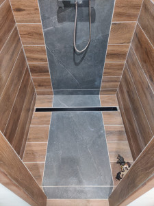 Photo de galerie - Réalisation douche italienne et carrelage 