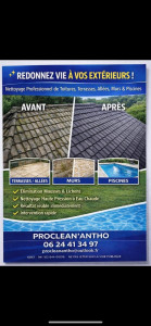 Photo de galerie - Entretien toiture, allées, terrasses, murs et piscines