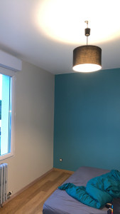 Photo de galerie - Chambre rénovation mur plus peinture 