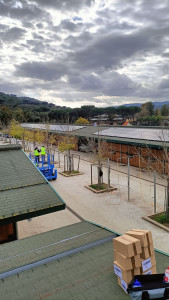 Photo de galerie - Installation de panneaux photovoltaïques sur toiture bitume.