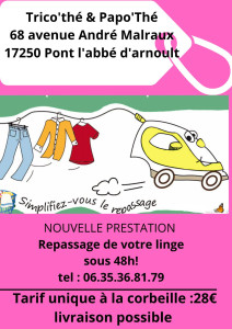 Photo de galerie - Collecte, repassage et livraison auprès de particuliers et professionnels 