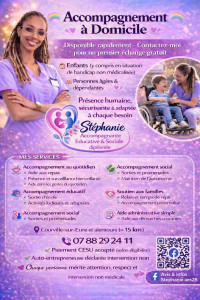 Photo de galerie - Accompagnement à domicile avec bienveillance et professionnalisme. Présence rassurante, aide au quotidien et accompagnement adapté pour enfants et personnes âgées. 
