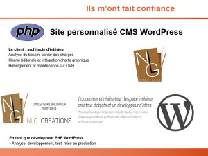 Photo de galerie - Le client, architecte d'intérieur voulait un site vitrine: nlgcreations.com