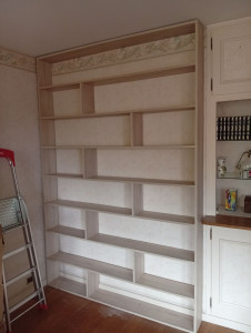 Photo de galerie - Fabrication et pose de bibliothèque 