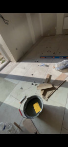 Photo de galerie - Pose de carrelage 60x60 en quinconces 