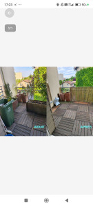 Photo de galerie - Nettoyage et aménagement balcon