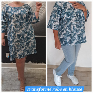 Photo de galerie - J'ai créé cette jolie robe et la transformé
 en haut par la suite 