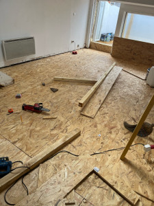 Photo de galerie - Réalisation plancher bois.