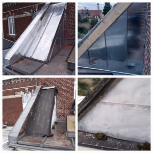 Photo de galerie - Rénovation de la zinguerie sur une cage d'escalier. 