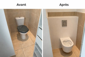 Photo de galerie - Transformation en WC suspendu