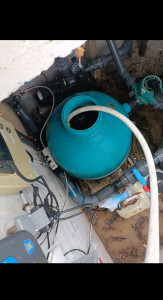 Photo de galerie - Remplacement masse filtrante (sable).