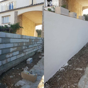 Photo de galerie - Crépir un mur 