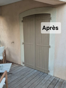 Photo de galerie - Volet battant en bois - après