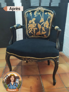 Photo de galerie - Restauration de fauteuil 