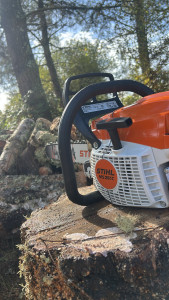 Photo de galerie - Façonnage de bois de chauffage pour futur vente au clients