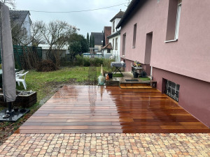 Photo de galerie - Pavage et terrasse bois exotique 