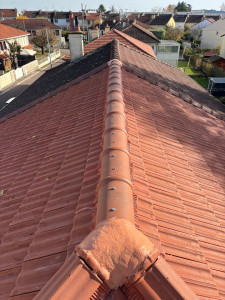 Photo de galerie - Remplacement des tuiles faîtière