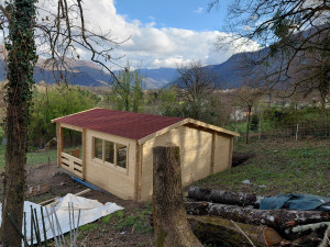 Photo de galerie - Montage chalet en kit 