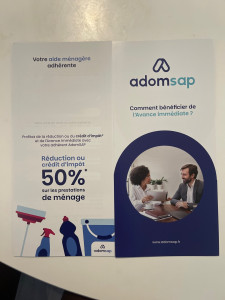 Photo de galerie - Je peux vous faire profiter de la réduction ou du crédit d’impôt et de l’avance immédiate avec votre adhérent ADOM SAP 