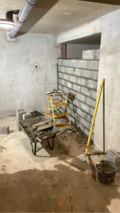 Photo de galerie - Cloisons en agglo ou briques 