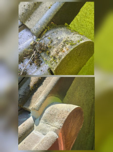 Photo de galerie - Détection de fuite - réparation d'une rive -petite maçonnerie au mortier batard