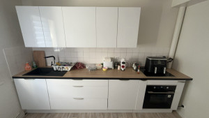 Photo de galerie - Cuisine, montée raccordé en eau et évacuation fait par prestige plomberie