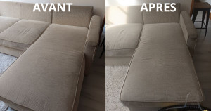 Photo de galerie - Nettoyage en profondeur de ce canapé 
