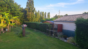 Photo de galerie - Création d'une  volière extérieure. 