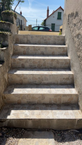 Photo de galerie - Pose de carrelage extérieur 