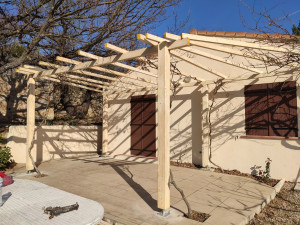 Photo de galerie - Construction d'une pergola en bois