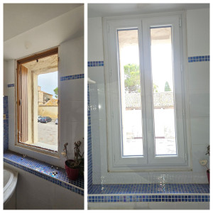 Photo de galerie - Remplacement fenêtre boîs par fenêtre pvc pose rénovation 