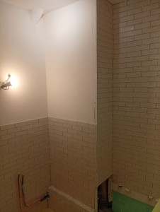 Photo de galerie - Pose carrelage au  sol et au mur