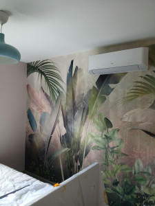 Photo de galerie - Peinture de chambre complète et postere mural.  