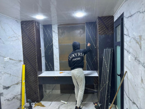 Photo de galerie - Réalisation rénovation salle de bain – pose et finition rapide et propre
