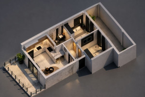 Photo de galerie - Rendu 3D d’une co-propriété