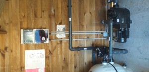 Photo de galerie - Réalisation du local piscine : éclairage, branchement pompe...