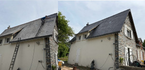 Photo de galerie - Avant et après décapage passage à l’Arles