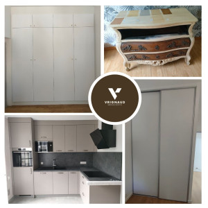 Photo de galerie - Montage de cuisine rénovation de meuble placard coulissant...