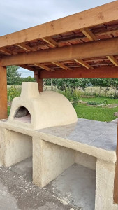 Photo de galerie - Création d'un four à pizza avec plateau et toiture y compris 