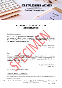 Photo de galerie - Contrat prestations de services